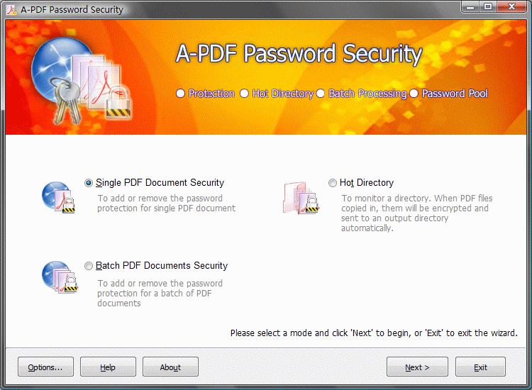 screenshot of A PDF Password Security 1